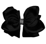 GIRL'S RHINESTONE SOLID COLOR BOW