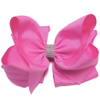 GIRL'S RHINESTONE SOLID COLOR BOW