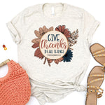 Floral Give Thanks Tee