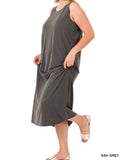 SLEEVELESS MODAL MAXI DRESS (PLUS)