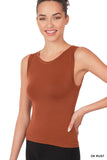 CROPPED SEAMLESS ROUND NECK TANK TOP