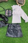 GIRL'S FAUX LEATHER SKIRT