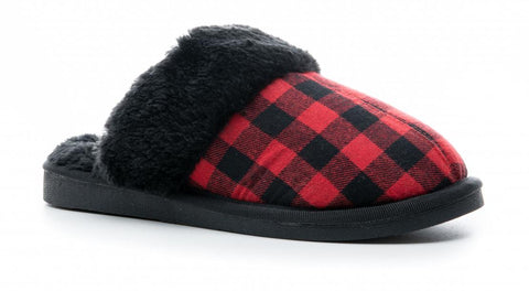 SNOOZE PLAID SLIPPERS