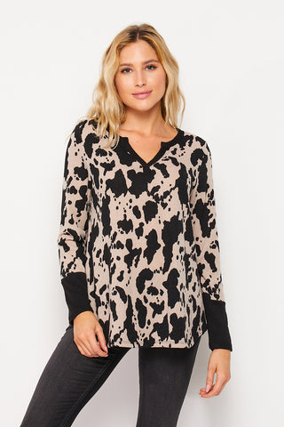 COW-PRINT TOP