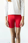 GIRL'S RED TWIRL SHORTS