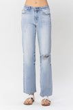 JB KNEE DESTROYED DAD STRAIGHT JEANS