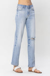 JB KNEE DESTROYED DAD STRAIGHT JEANS