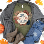 Floral Give Thanks Tee