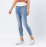 JB MID-RISE BLEACH SPLASH SKINNY JEANS