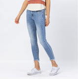 JB MID-RISE BLEACH SPLASH SKINNY JEANS