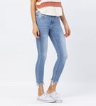 JB MID-RISE BLEACH SPLASH SKINNY JEANS