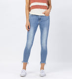 JB MID-RISE BLEACH SPLASH SKINNY JEANS