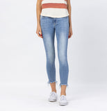 JB MID-RISE BLEACH SPLASH SKINNY JEANS