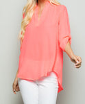 Roll-Up Tunic Top
